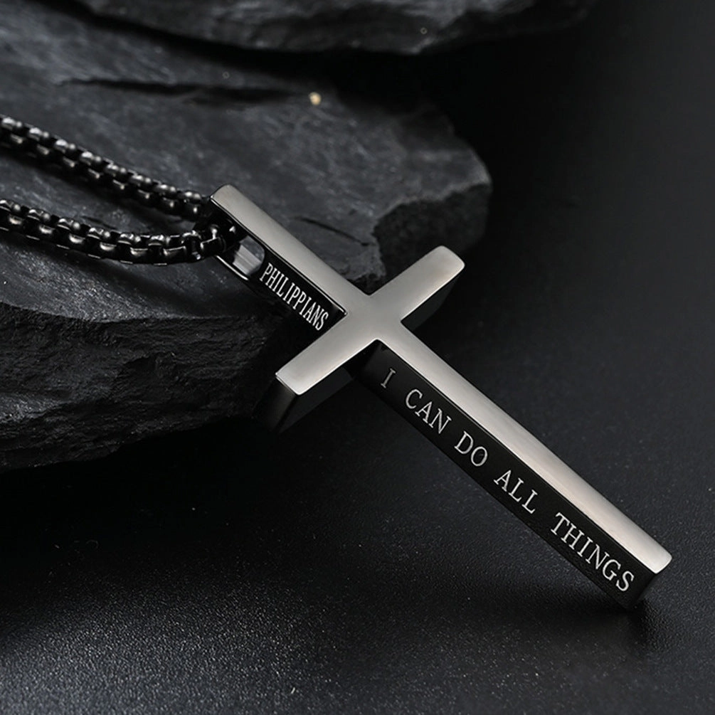 Wholesale Titanium Steel Minimalist Cross Necklaces
