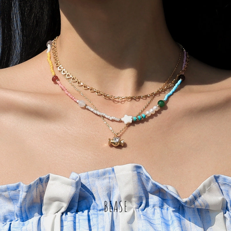 Wholesale Titanium Steel Natural Pearl Necklaces