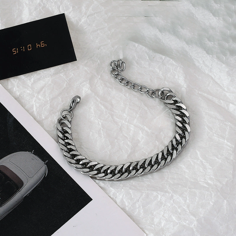 Wholesale Titanium Steel Non-fading Cuban Chain Bracelet