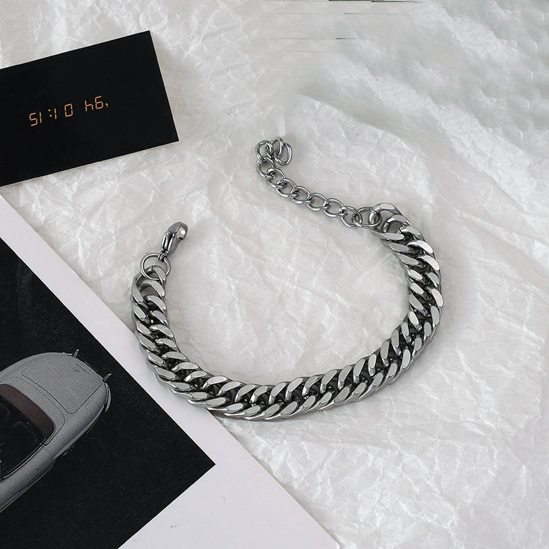 Wholesale Titanium Steel Non-fading Cuban Chain Bracelet