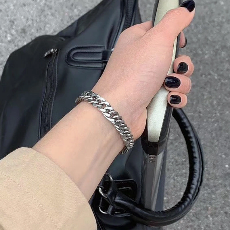 Wholesale Titanium Steel Non-fading Cuban Chain Bracelet