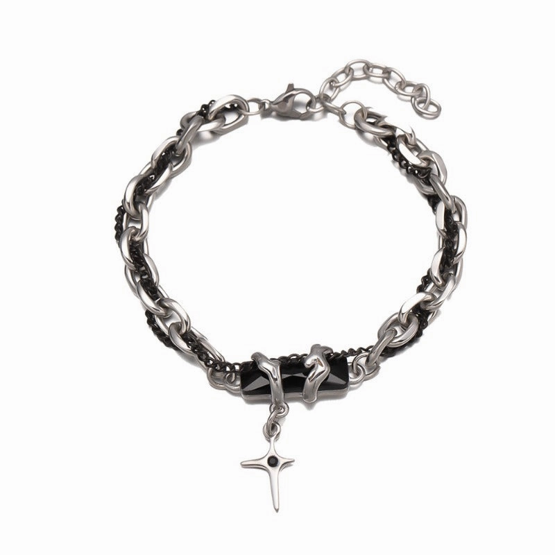 Wholesale Titanium Steel Non-fading Trendy Hip-hop Cuban Chain Bracelet