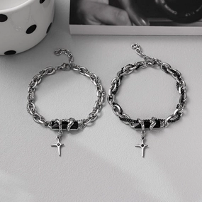 Wholesale Titanium Steel Non-fading Trendy Hip-hop Cuban Chain Bracelet