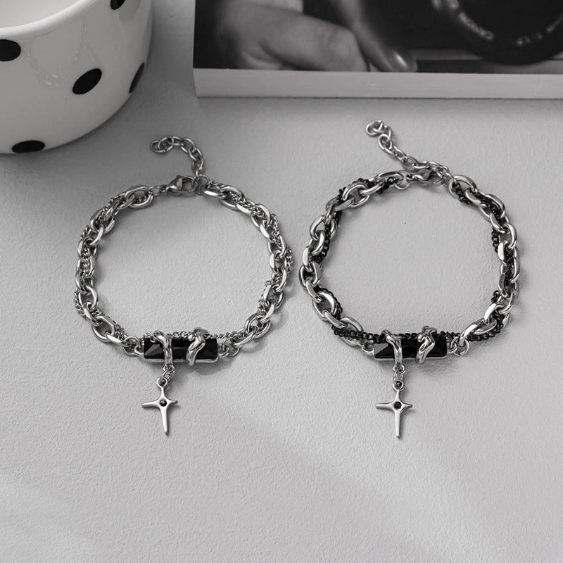 Wholesale Titanium Steel Non-fading Trendy Hip-hop Cuban Chain Bracelet