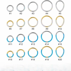 Wholesale Titanium Steel Opal Piercing Earrings