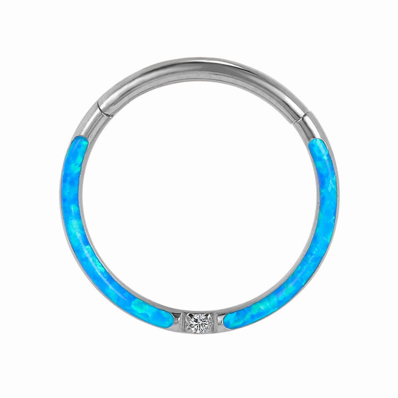 Wholesale Titanium Steel Opal Piercing Earrings