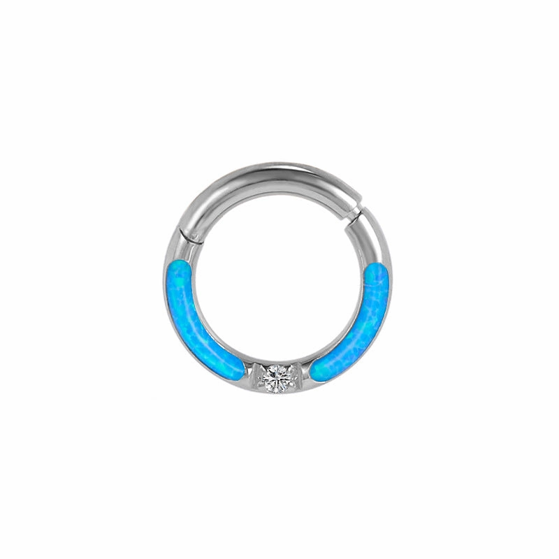 Wholesale Titanium Steel Opal Piercing Earrings
