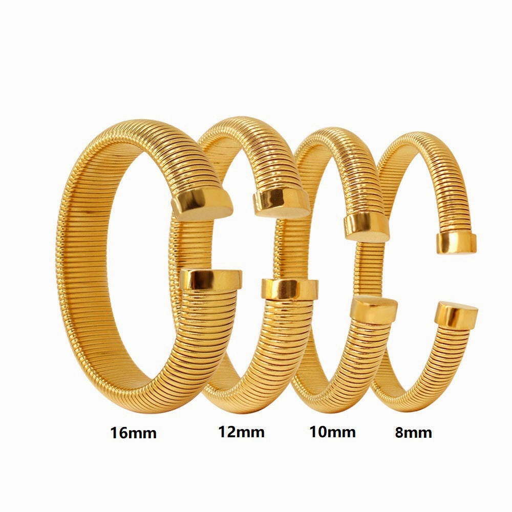 Wholesale Titanium Steel Open Fashion Versatile Gold Plated Bracelet