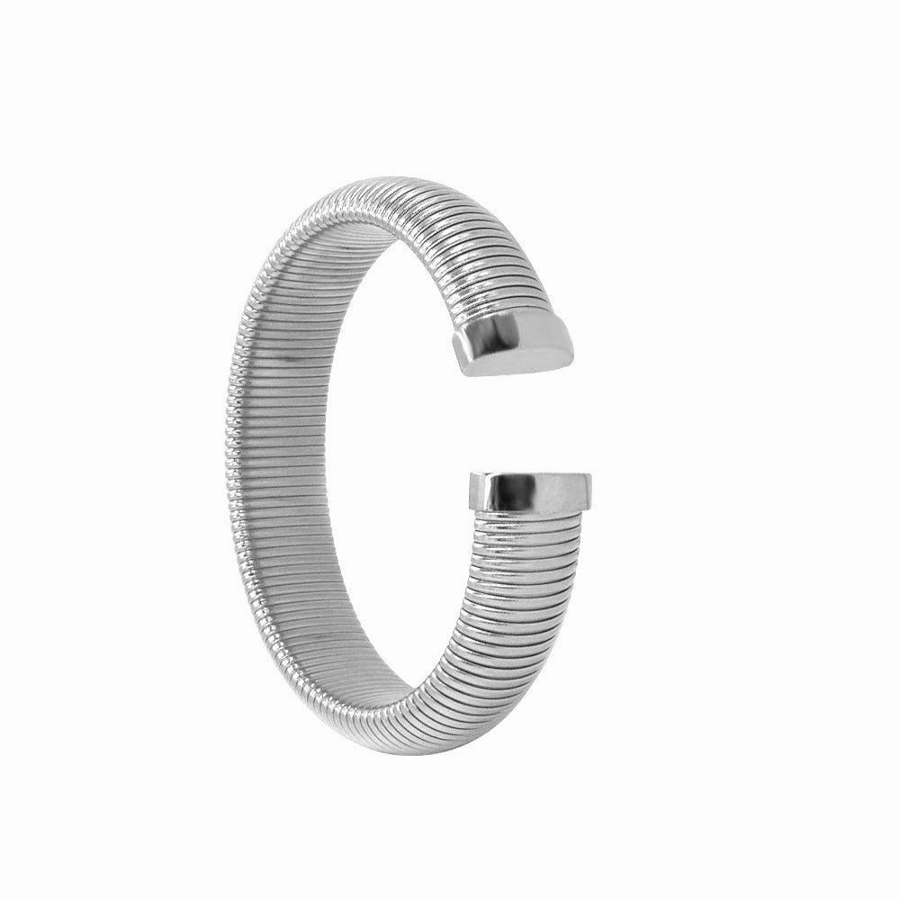 Wholesale Titanium Steel Open Fashion Versatile Gold Plated Bracelet
