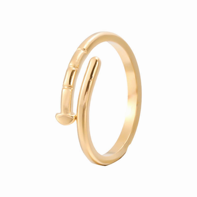 Wholesale Titanium Steel Open Stainless Steel Nails Adjustable Simple Ring
