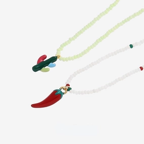 Wholesale Titanium Steel Pepper Cactus Necklaces