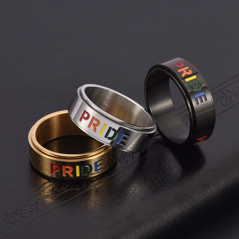 Wholesale Titanium Steel Pride Gay Ring