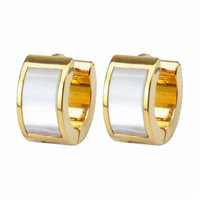 Wholesale Titanium Steel Pure Natural White Shell Earrings
