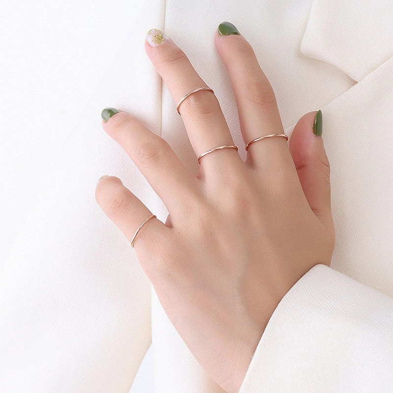 Wholesale Titanium Steel Ring Plated with 18k Real Gold Ring
