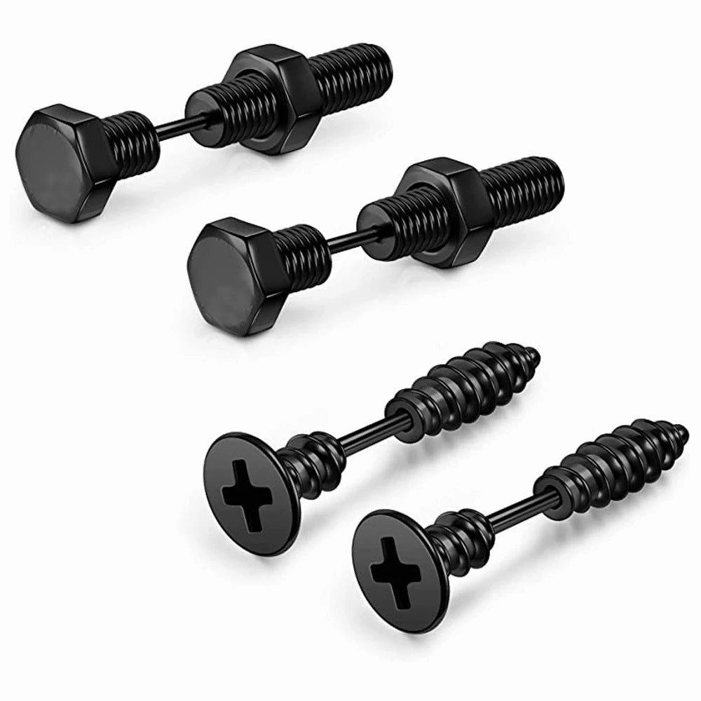 Wholesale Titanium Steel Screws Earrings