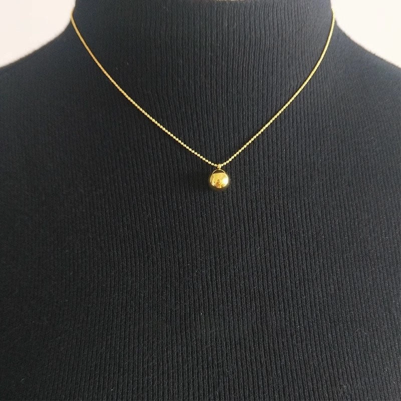 Wholesale Titanium Steel Small Ball Necklace