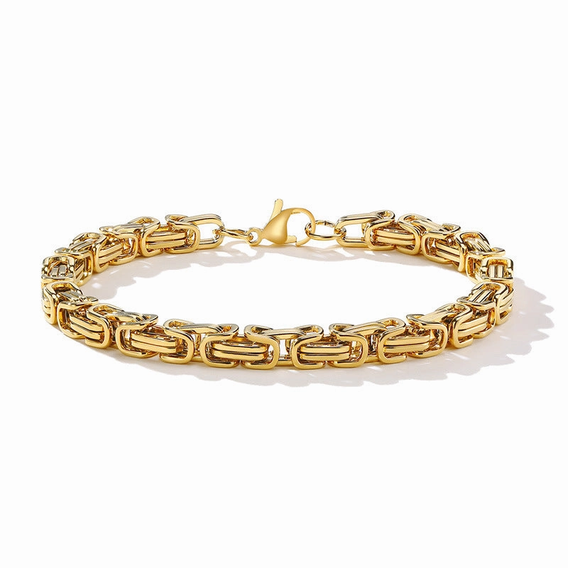 Wholesale Titanium Steel Square Gold Men's Bracelets