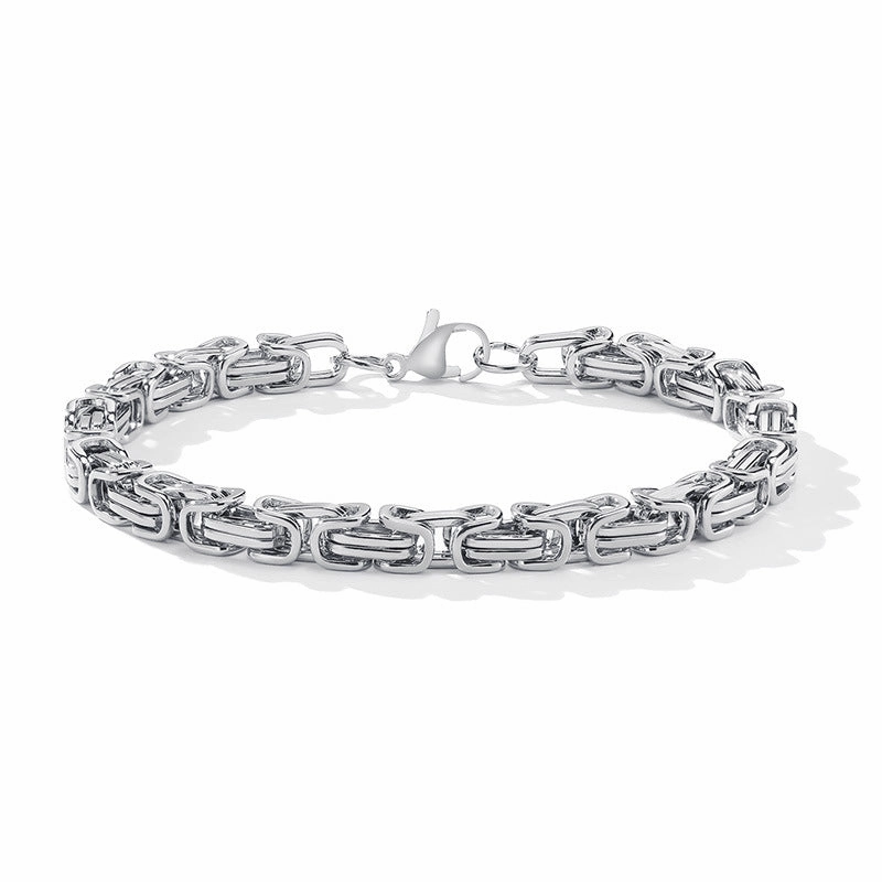 Wholesale Titanium Steel Square Gold Men's Bracelets