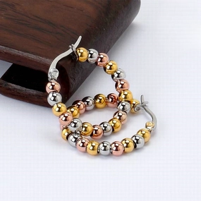 Wholesale Titanium Steel Stainless Steel Color Earrings
