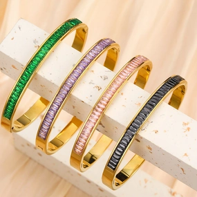 Wholesale Titanium Steel Stainless Steel Zircon Full Diamond Bracelet