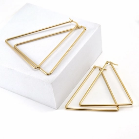 Wholesale Titanium Steel Triangle Earrings