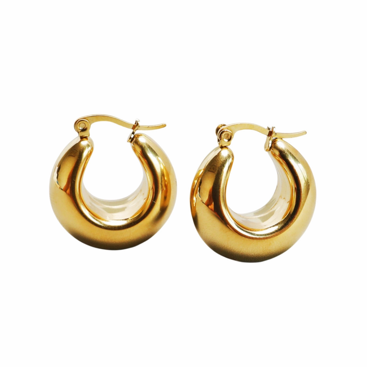 Wholesale Titanium Steel U-shaped Mirror Polished Exquisite Earrings