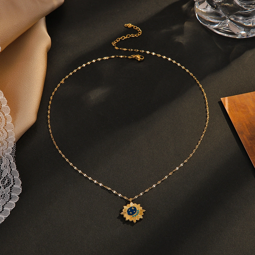 Wholesale Titanium Steel Venus Monthly Combined Tither Ticking Necklace