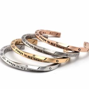 Wholesale Titanium Steel Viking Text Bracelet