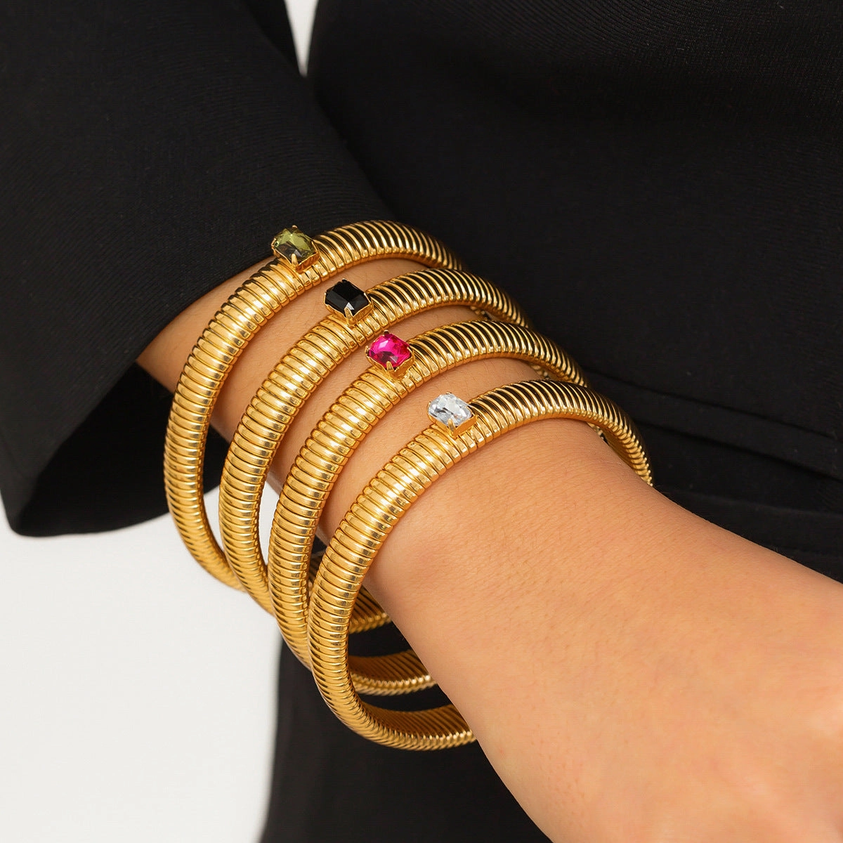 Wholesale Toroidal Metal Spiral Bracelet