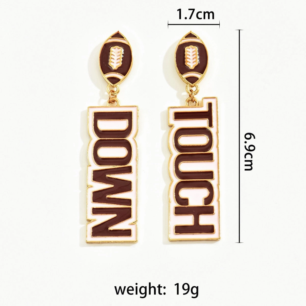 Wholesale Touch Down Rugby League Super Cup Earrings