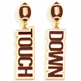 Wholesale Touch Down Rugby League Super Cup Earrings