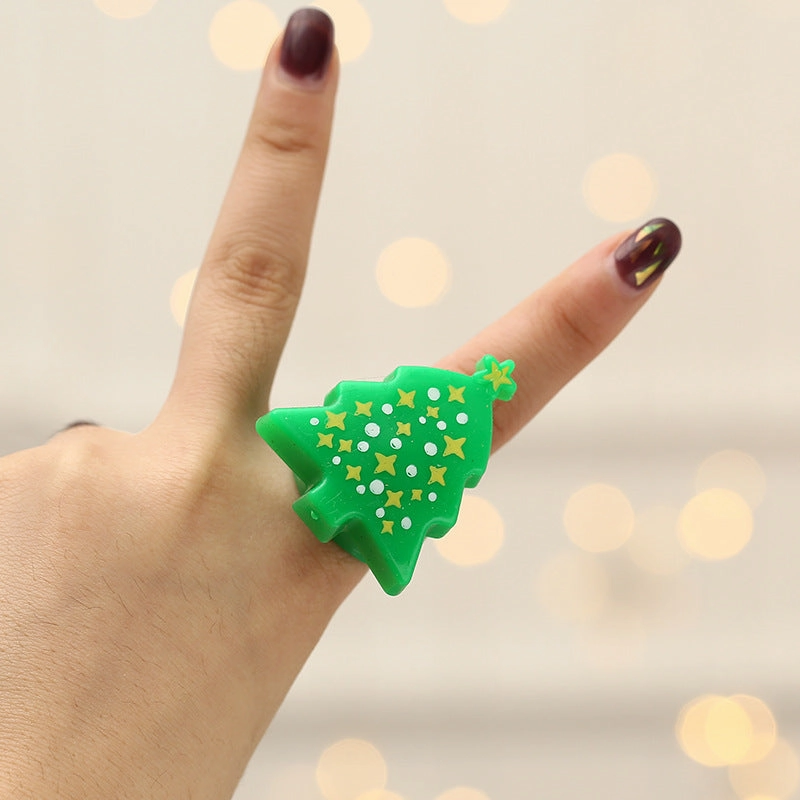Wholesale TPR Christmas Glow Rings