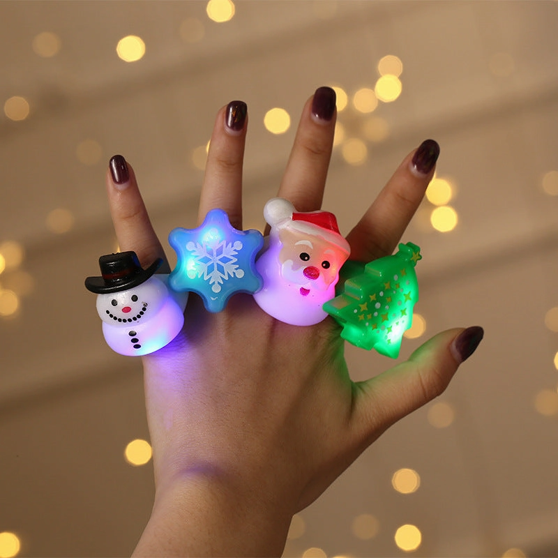 Wholesale TPR Christmas Glow Rings