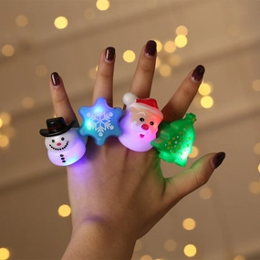 Wholesale TPR Christmas Glow Rings