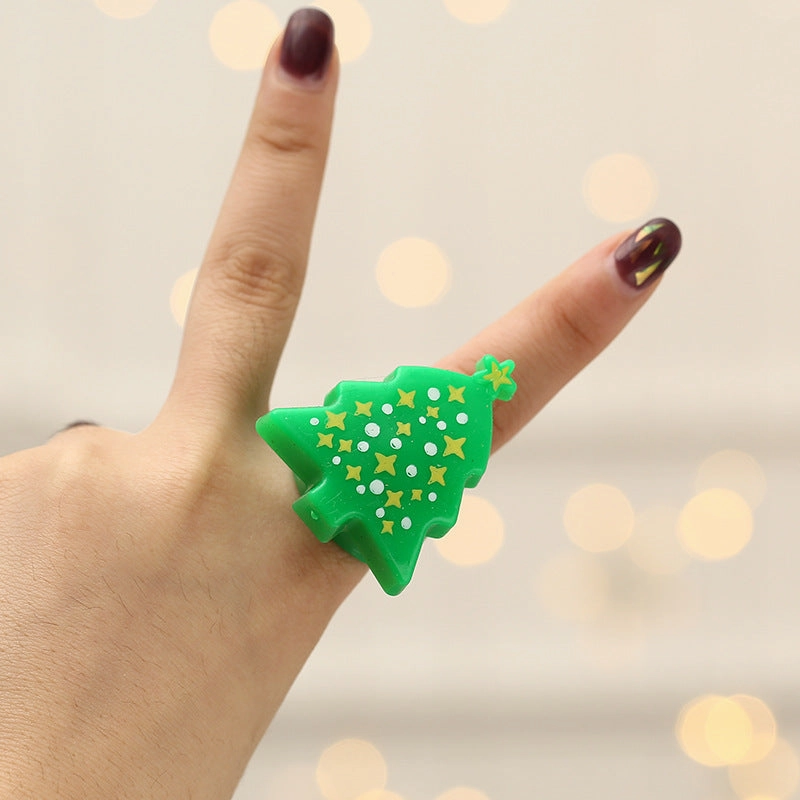Wholesale TPR Christmas Glow Rings