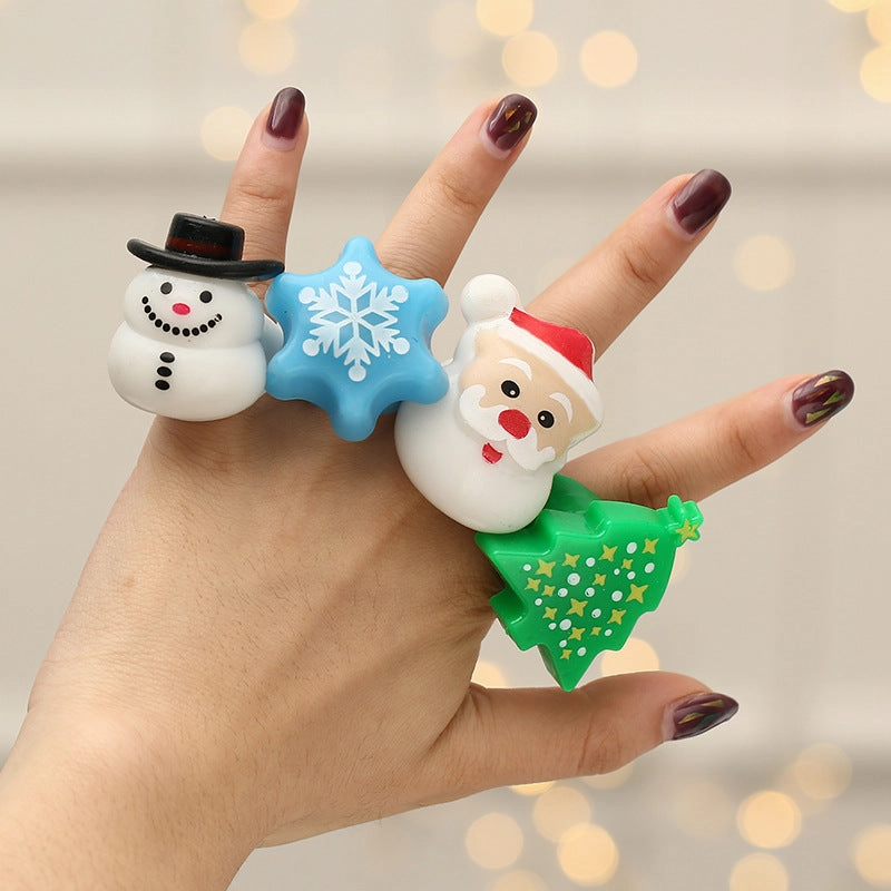 Wholesale TPR Christmas Glow Rings