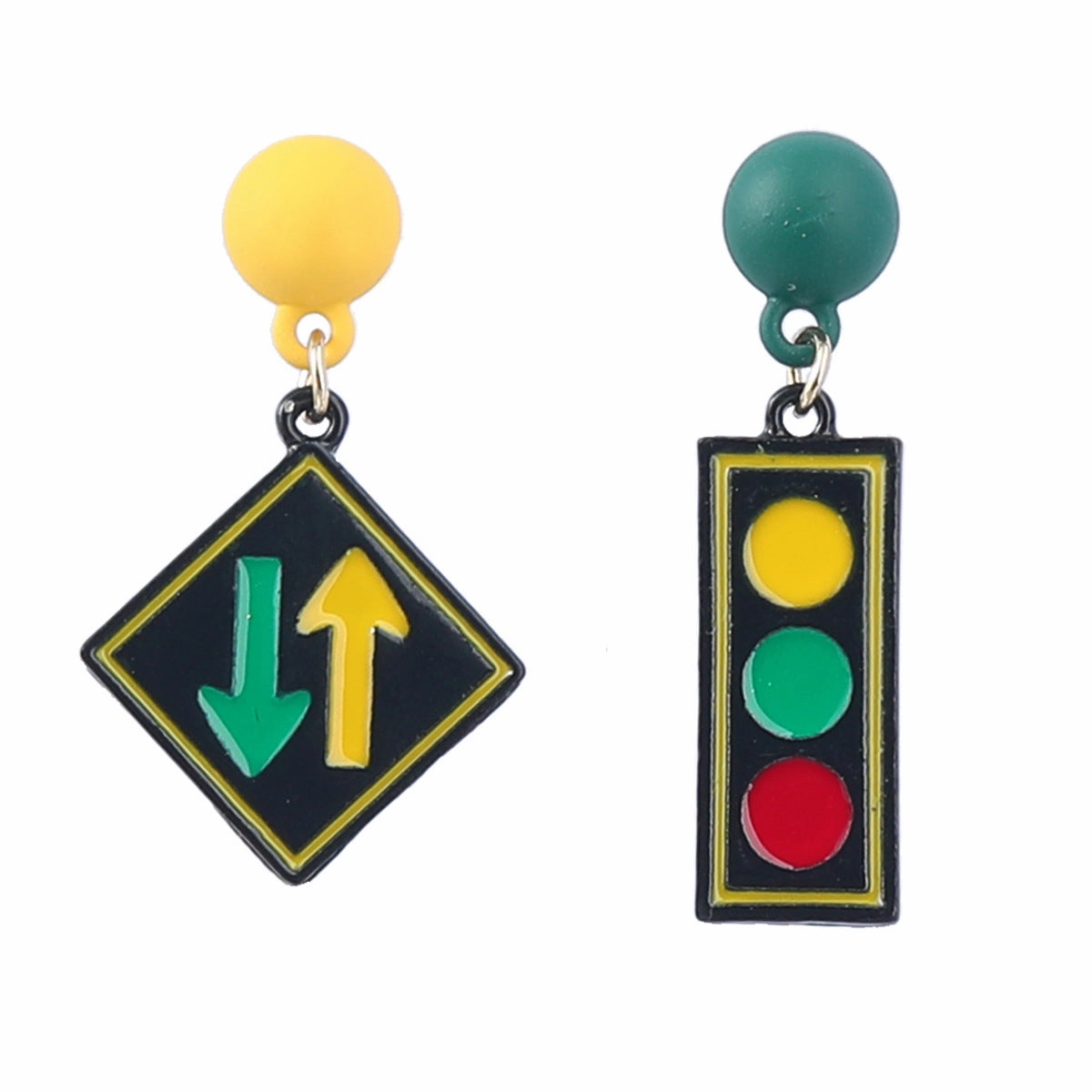 Wholesale Traffic Signs Alloy Earrings