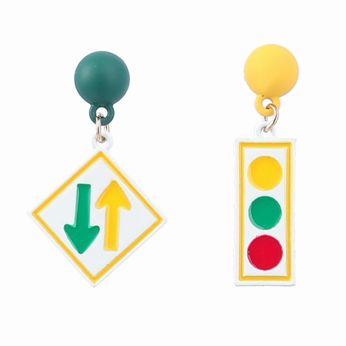 Wholesale Traffic Signs Alloy Earrings