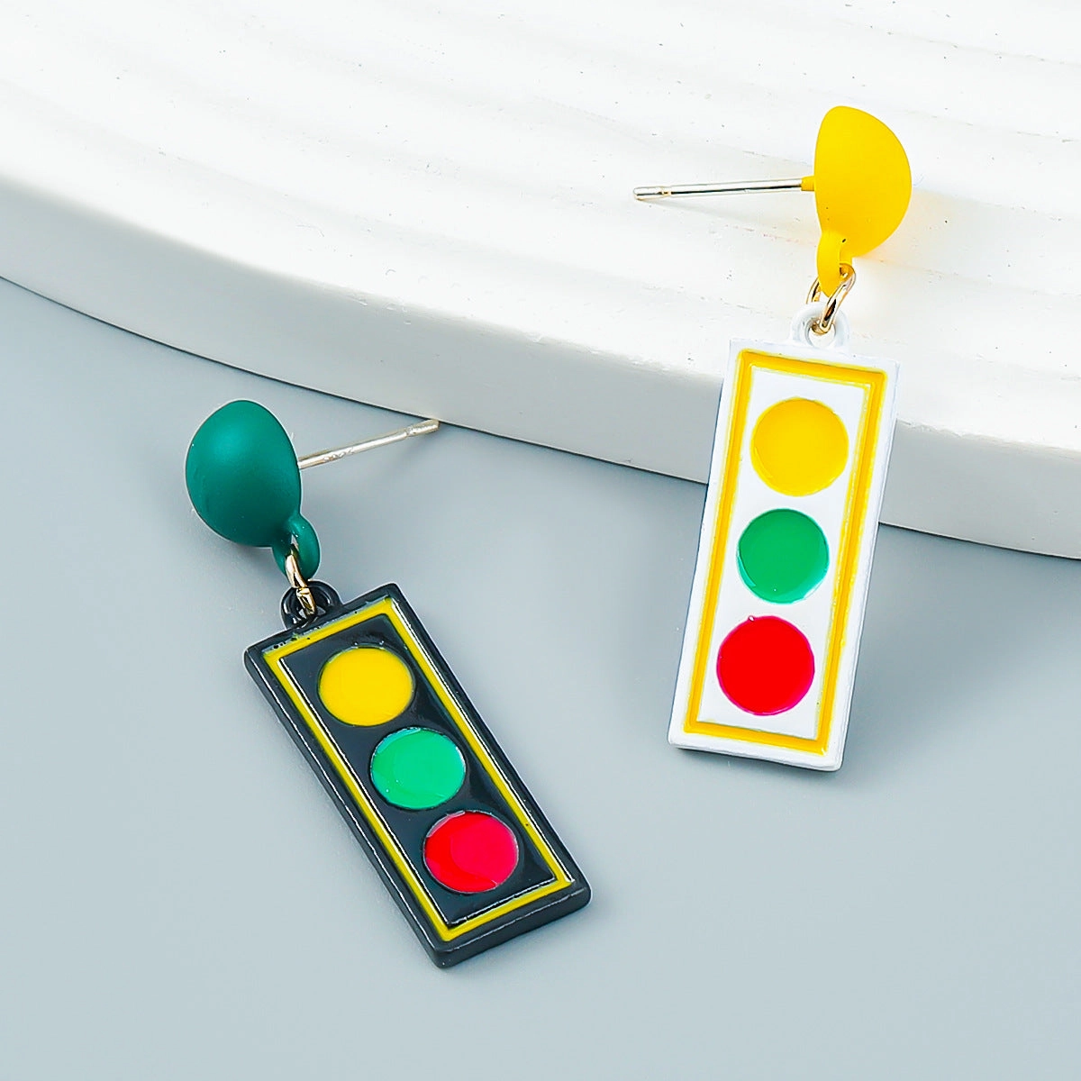Wholesale Traffic Signs Alloy Earrings