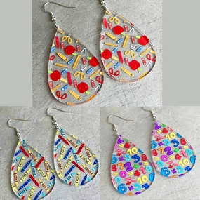 Wholesale Transparent acrylic earrings teardrop-shaped colorful earrings