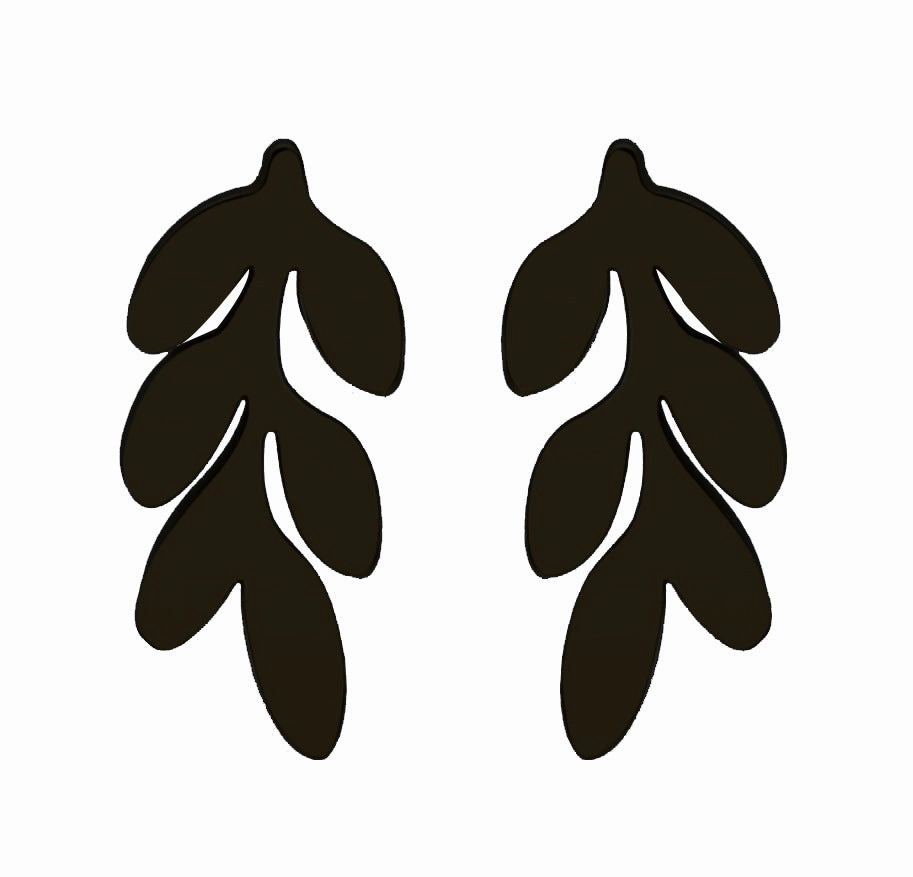 Wholesale Tree Leaf Stainless Steel Ear Studs