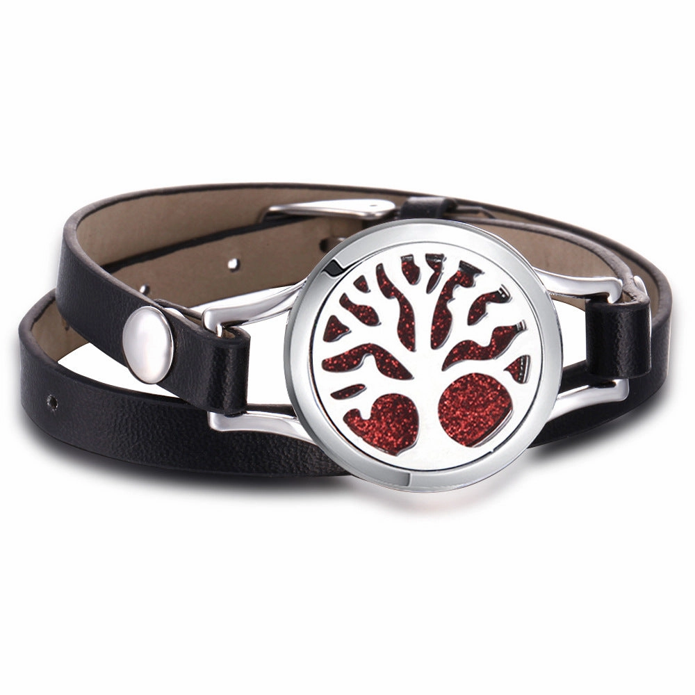Wholesale Tree of Life Stainless Steel Aroma Bracelet