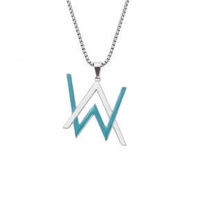 Wholesale Trendy Luminous Alan Walker Stainless Steel Pendant Necklace
