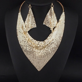 Wholesale Triangular Bandana Personality Alloy Earrings