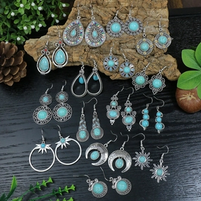 Wholesale Turquoise Alloy Earrings