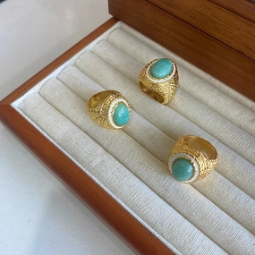 Wholesale Turquoise Antique Gold plating Ring