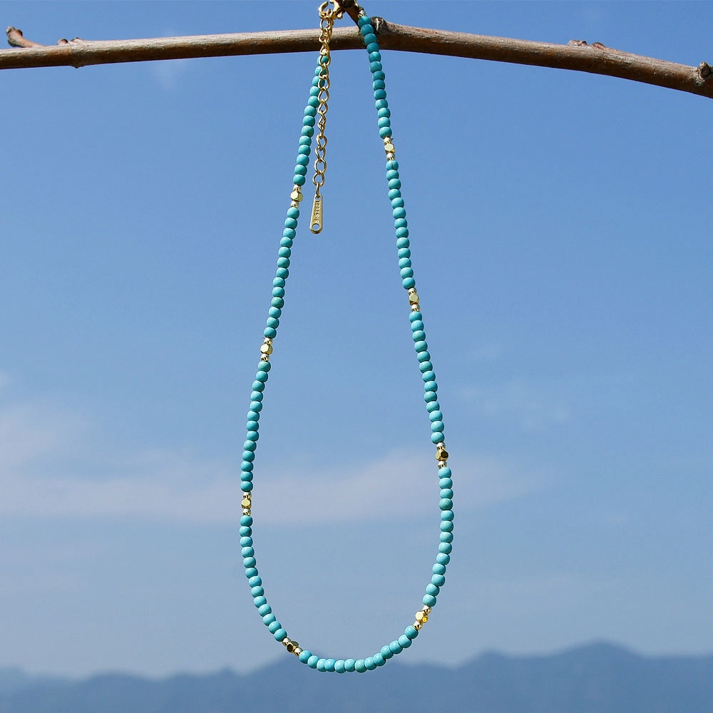 Wholesale Turquoise Beaded Necklace Collarbone Chain