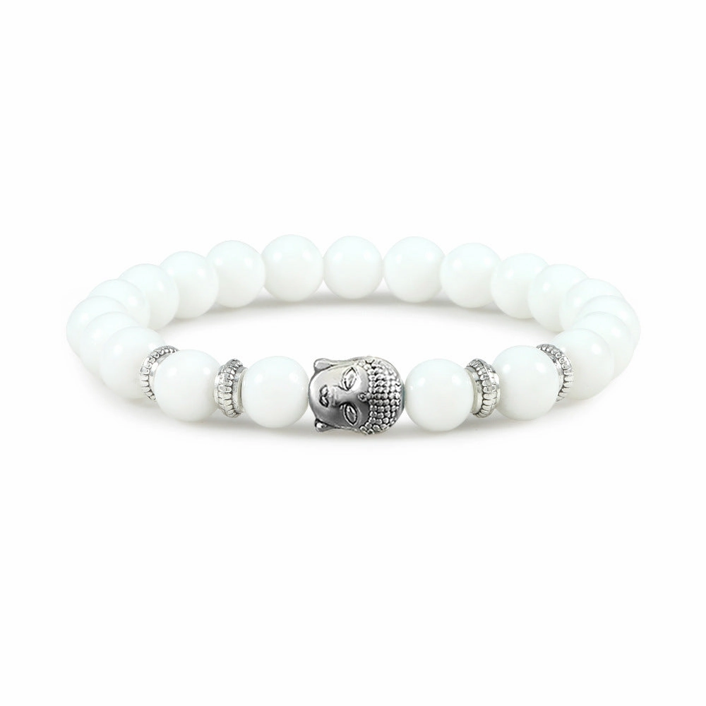 Wholesale Turquoise Beading Crystal Buddha Head Spacer Bracelet