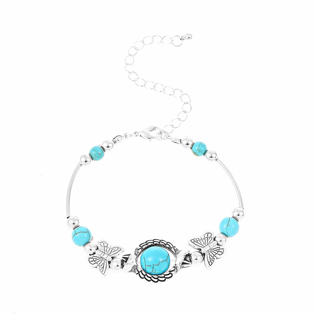 Wholesale Turquoise Butterfly Turtle Alloy Bracelet