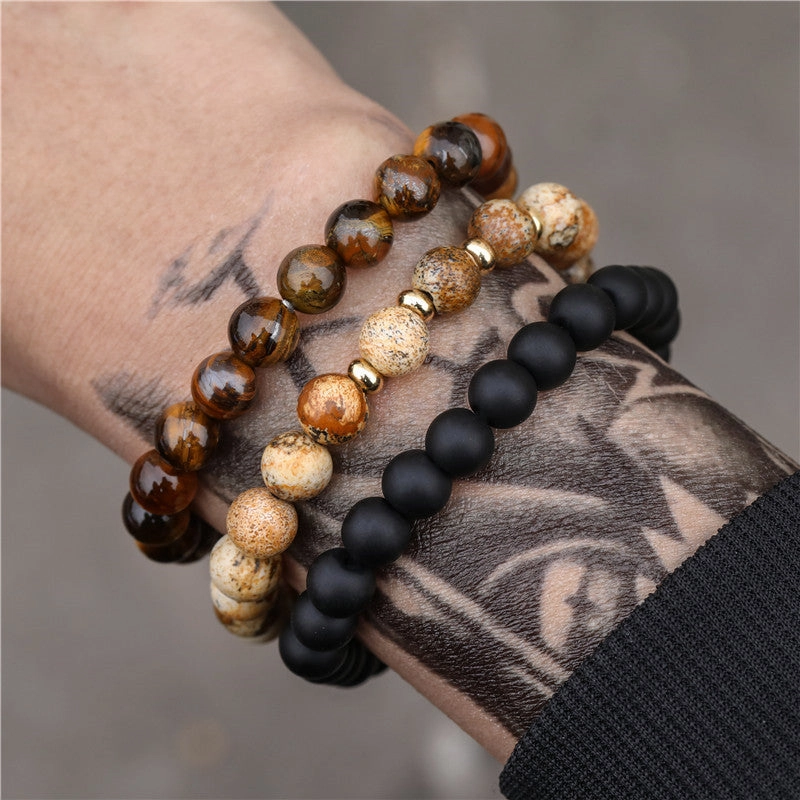 Wholesale Turquoise Cross Bracelet Wood Beads Porcelain Jade Beads Bracelet